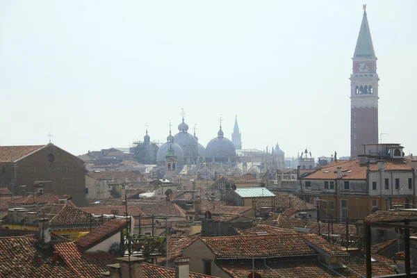 Hal Nacht Panorama Bekijken Van Piazza San Marco Venetië Italië — Stockfoto