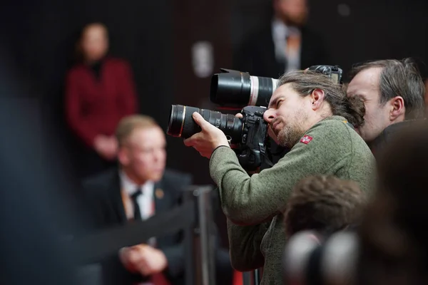 Fotógrafo Participa Conferência Imprensa Luz Minha Vida 69Th Berlinale International — Fotografia de Stock