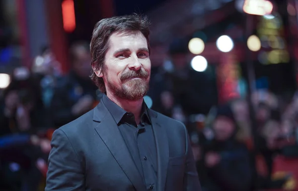 Christian Bale Posa Vice Vice Der Zweite Mann Estreia Durante — Fotografia de Stock