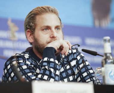 Jonah Hill katılır 'Mid 90's ' basın toplantısı sırasında 69 Berlinale Uluslararası Film Festivali Berlin Grand Hyatt Hotel'de üzerinde 10 Şubat 2019, Berlin, Almanya.