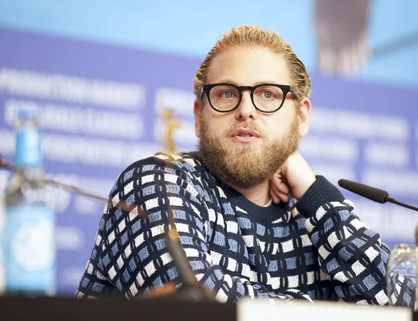 Jonah Hill Katılır Mid Basın Toplantısı Sırasında Berlinale Uluslararası Film — Stok fotoğraf