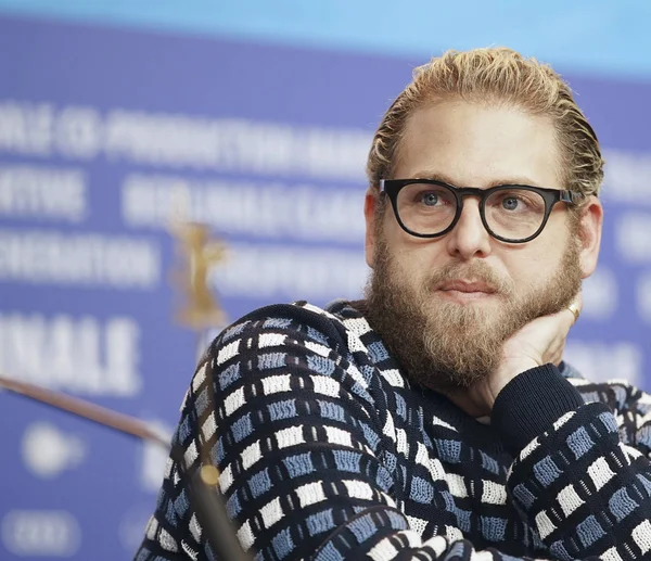 Jonah Hill Katılır Mid Basın Toplantısı Sırasında Berlinale Uluslararası Film — Stok fotoğraf