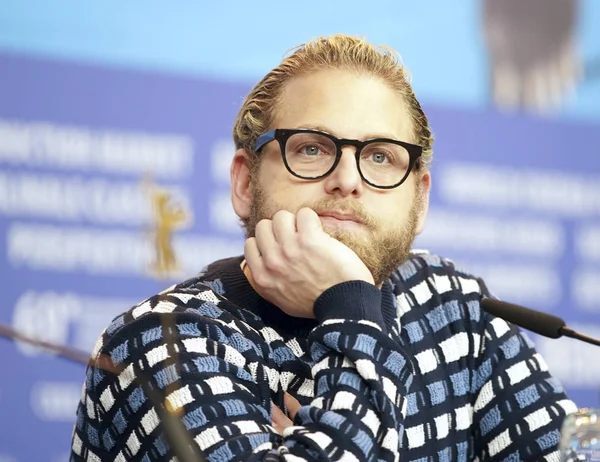 Jonah Hill Katılır Mid Basın Toplantısı Sırasında Berlinale Uluslararası Film — Stok fotoğraf