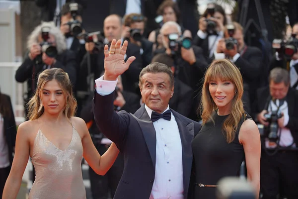 Jennifer Flavin, Sylvester Stallone e Sistine Rose — Foto Stock