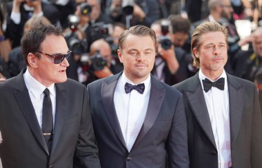 Quentin Tarantino, Leonardo DiCaprio and Brad Pitt