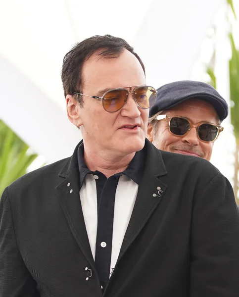Quentin Tarantino, Brad Pitt assistir à fotochamada — Fotografia de Stock