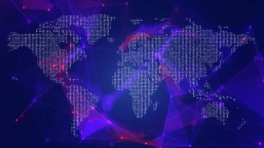 Dünya Çapında İletişim 'in Küresel Ağ Bağlantıları Veri Görselleştirmesi