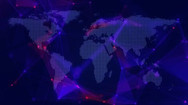 Dünya Çapında İletişim 'in Küresel Ağ Bağlantıları Veri Görselleştirmesi