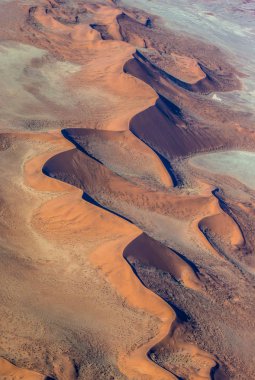Dunes of Sossusvlei with beautiful shapes, Namib-Naukluft National Park, Namibia, Africa.