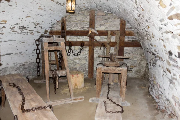 Komora tortur w zamku w Niedzicy, Polska Obraz Stockowy