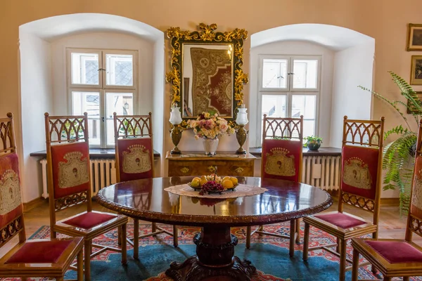 Historisch interieur van het kasteel in Niedzica, Polen — Stockfoto