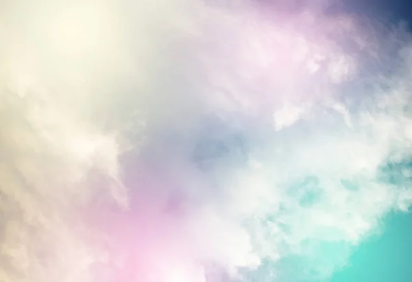 Cielo Colorido Color Pastel Con Fondo Nube — Foto de Stock