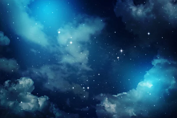 Spațiu Cer Noapte Nor Stele — Fotografie, imagine de stoc