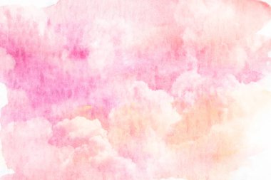 Soyut suluboya bulutlar ve gökyüzü arka plan.