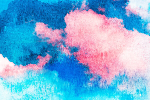 Abstract watercolor clouds and sky background.