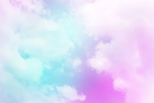 Cielo Colorido Color Pastel Con Fondo Nube — Foto de Stock
