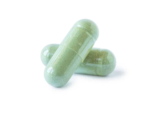 Capsula Alle Erbe Andrographis Paniculata Capsule Base Erbe Antipiretiche Isolate — Foto Stock