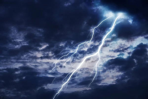 Lightning Thunderstorm Cloud Dark Sky Lightnings Rain — Stock Photo, Image