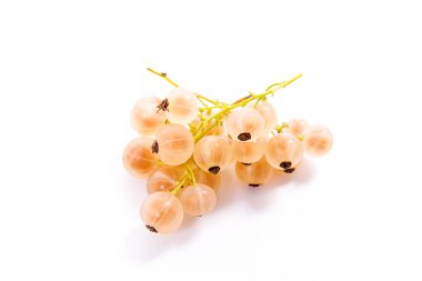 Bakış beyaz Frenk üzümü Berry beyaz arka plan üzerinde izole kapatmak