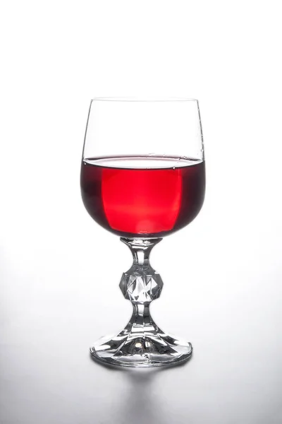 Drinks Beverages Conception Glass Red Wine Light Background — Stock Photo, Image