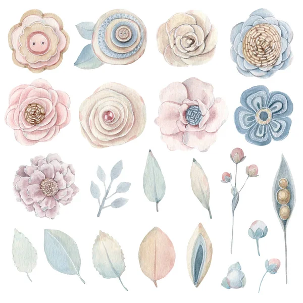 Handmålad Akvarell Blommor Det Perfekt För Gratulationskort Bröllopsinbjudan Bröllop Design — Stockfoto
