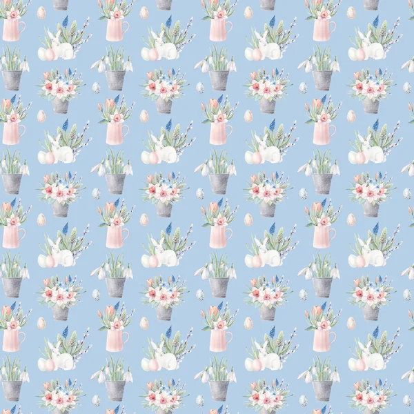 Watercolor Flowers Seamless Pattern Watercolor Decoration Pattern Vintage Watecolor Background — Stock Photo, Image