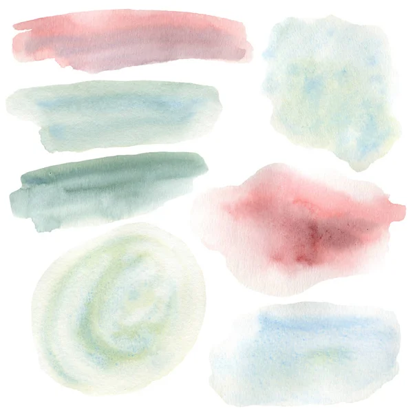 Watercolor Spots Set Perfect Background — Stock Photo, Image