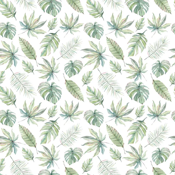 Watercolor Tropical Seamless Pattern Watercolor Decoration Pattern Vintage Watecolor Background — 스톡 사진