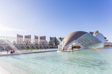 Valencia, İspanya, Ocak, 01, 2018, şehir sanat ve Bilimleri Valencia, İspanya bina Hemisferic.