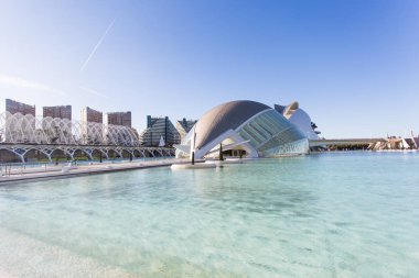 Valencia, İspanya, Ocak, 01, 2018, şehir sanat ve Bilimleri Valencia, İspanya bina Hemisferic.