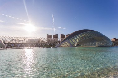 Valencia, İspanya, Ocak, 01, 2018, şehir sanat ve Bilimleri Valencia, İspanya bina Hemisferic.