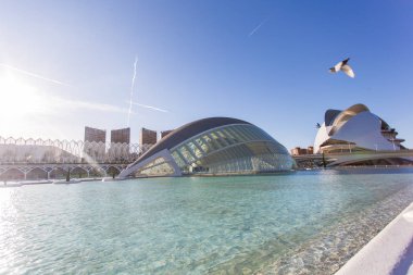 Valencia, İspanya, Ocak, 01, 2018, şehir sanat ve Bilimleri Valencia, İspanya bina Hemisferic.