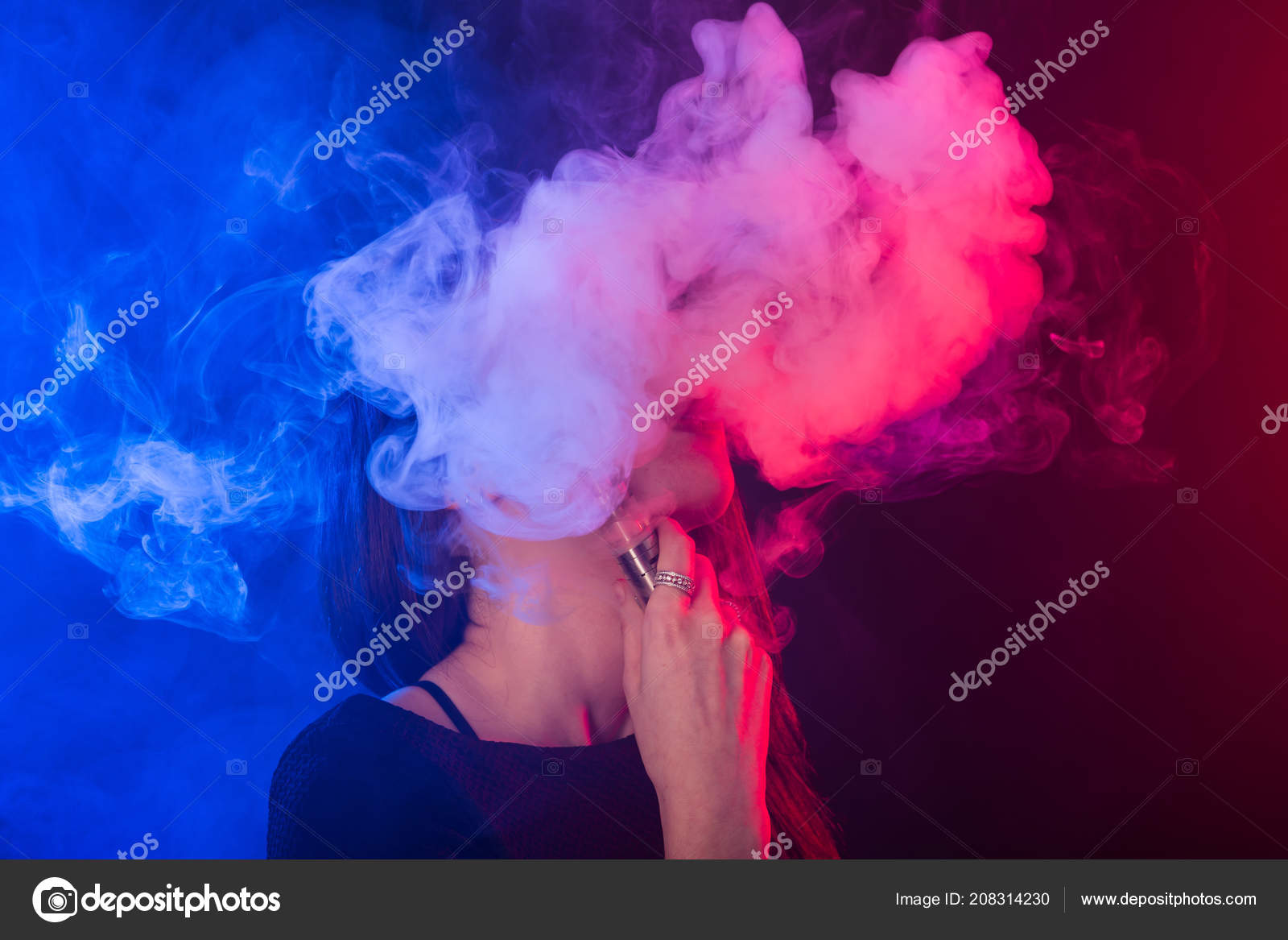 Colored Cigarettes Smoke