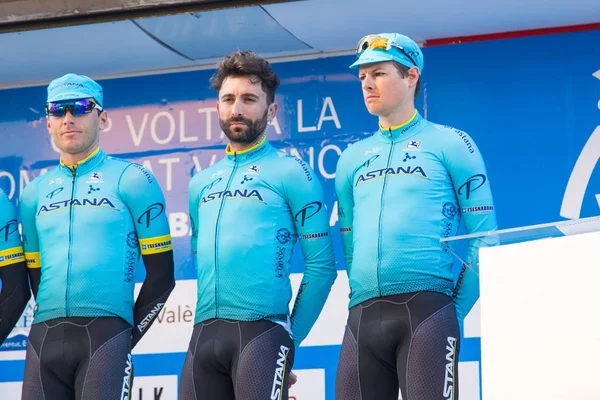 Des Coureurs Non Identifiés Participent Course Cycliste Départ Vuelta — Photo