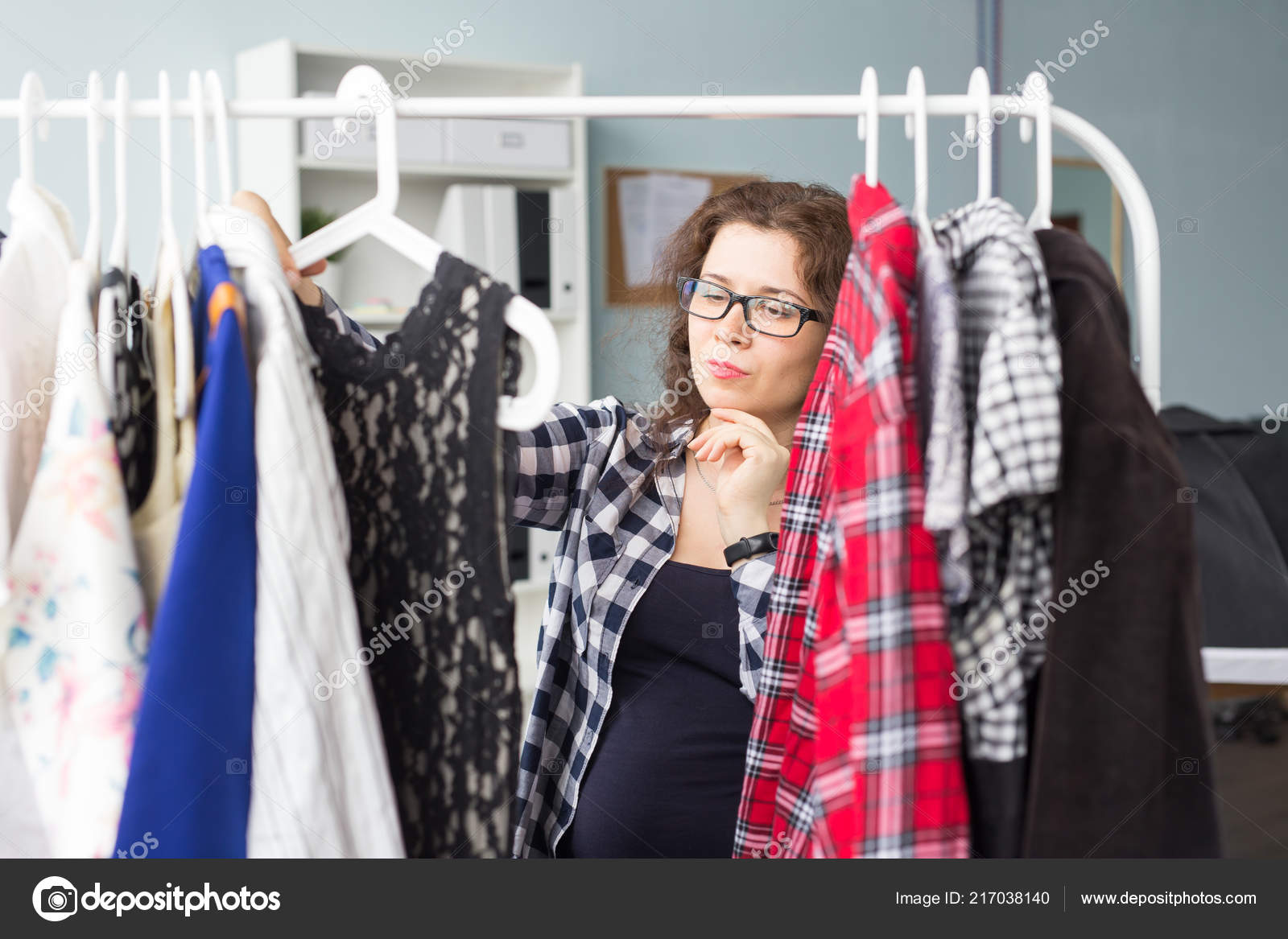 People Clothing And Style Concept Portrait Of A Pretty Woman