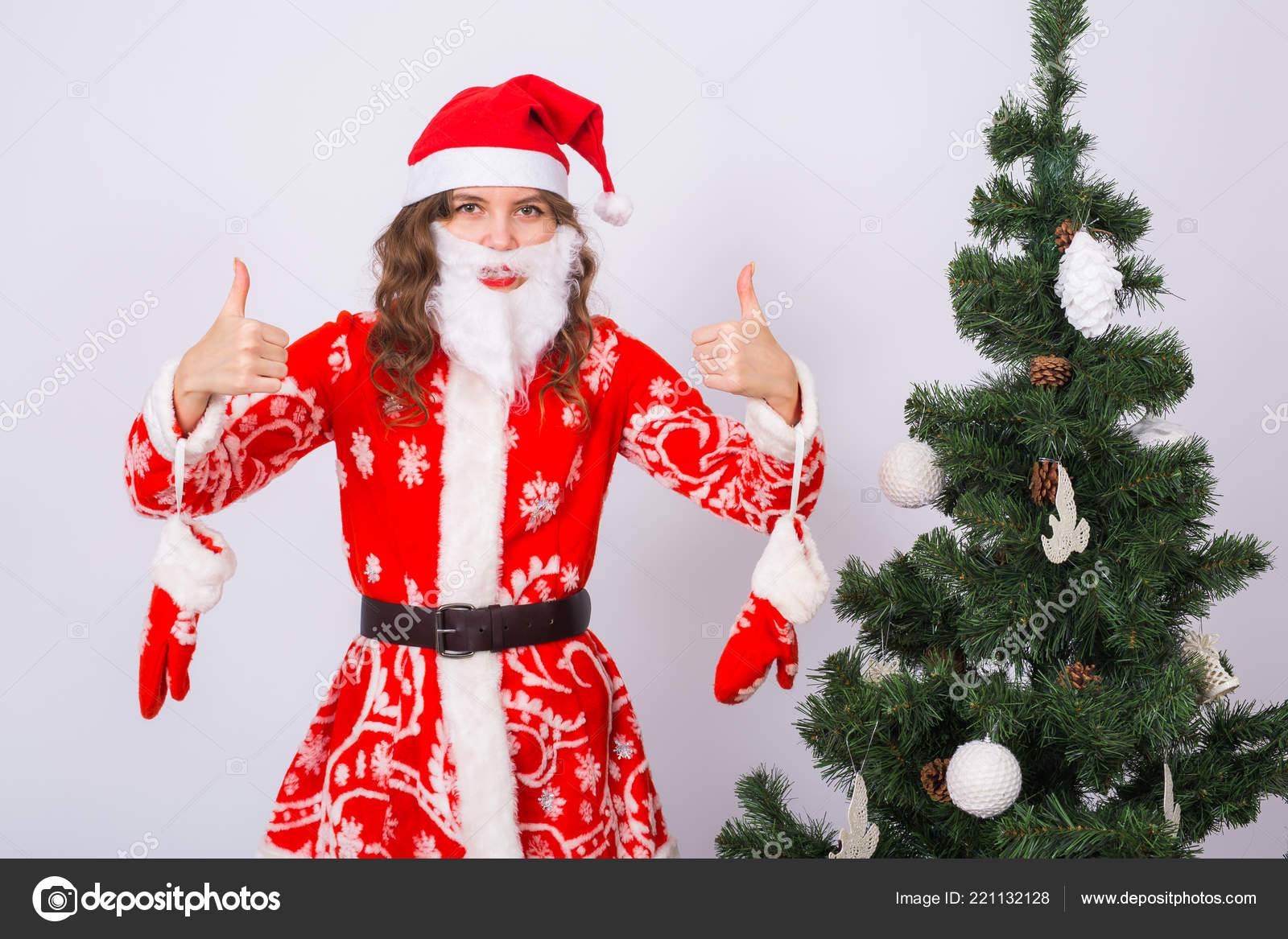 girl in santa suit