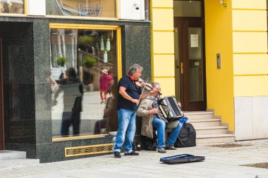 Prag Çek Cumhuriyeti Prag, Çek Cumhuriyeti - 13 Haziran 2017: müzisyenler yaz gün