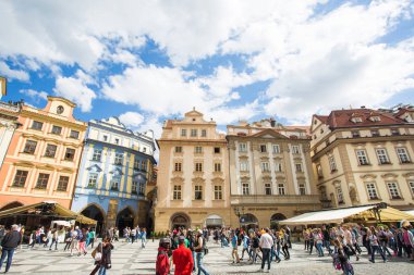 Prague, Çek Cumhuriyeti - 7 Haziran 2017: Prag Eski Şehir Meydanı Çek Cumhuriyeti.