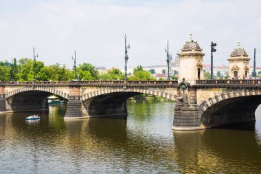 Prague, Çek Cumhuriyeti - 31 Mayıs 2017: Prag Vltava Nehri
