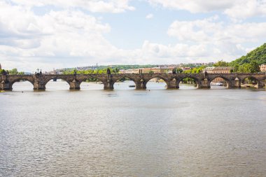 Prague, Çek Cumhuriyeti - 7 Haziran 2017: Prag Vltava Nehri