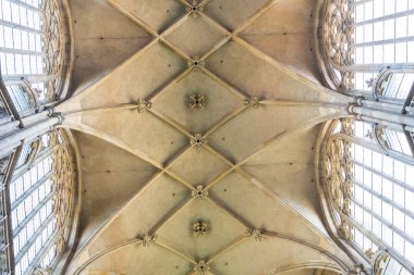 Prague, Çek Cumhuriyeti - 14 Haziran 2017: iç Saint Vitus Katedrali Prag, Çek Cumhuriyeti