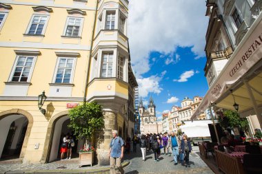 Prague, Çek Cumhuriyeti - 7 Haziran 2017: Prag Eski Şehir Meydanı Çek Cumhuriyeti.