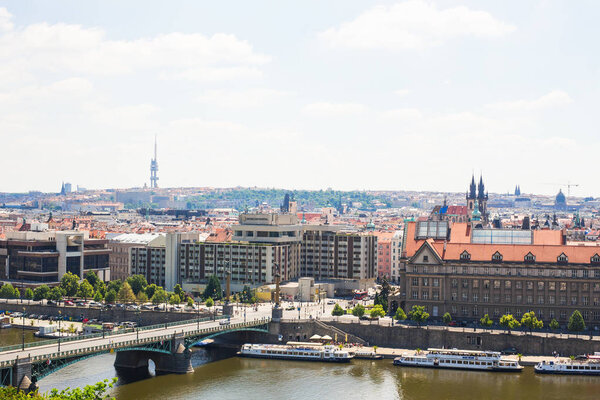 Prague cityscape in a summertime, Czech Republic