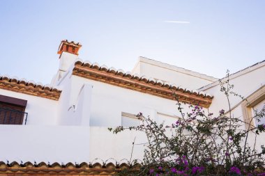 Yeni inşa edilmiş lüks ev güzel dış. Yeşil çim ve geçit ile bahçesinde