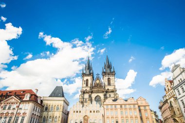 Prague, Çek Cumhuriyeti - 7 Haziran 2017: Prag Eski Şehir Meydanı Çek Cumhuriyeti.