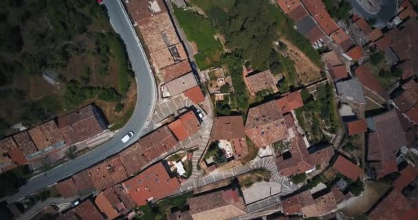 Aerial drone footage video - panoramic view of Tagliacozzo, AQ. Italy — Stock Video