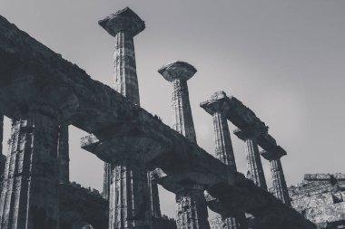 Kültür ve Turizm kavramını Paestum Salerno İtalya'nın arkeolojik kalıntılar