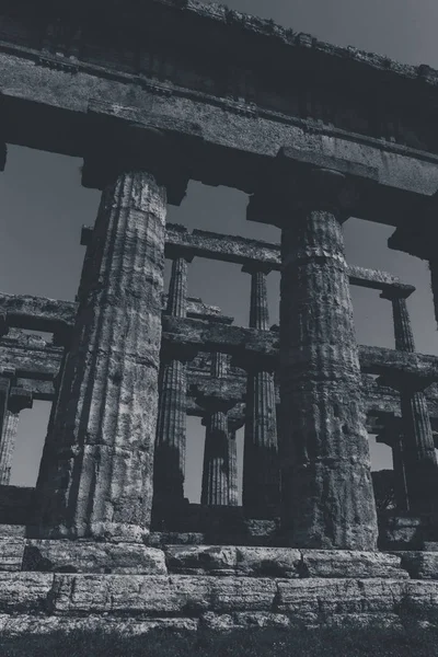 Archeologické Pozůstatky Itálie Paestum Salerno Porozumět Pojmu Kultury Cestovního Ruchu — Stock fotografie