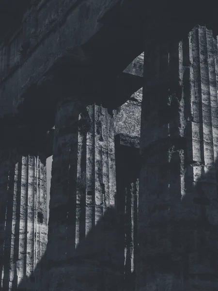 Restos Arqueológicos Paestum Salerno Itália Para Entender Conceito Cultura Turismo — Fotografia de Stock