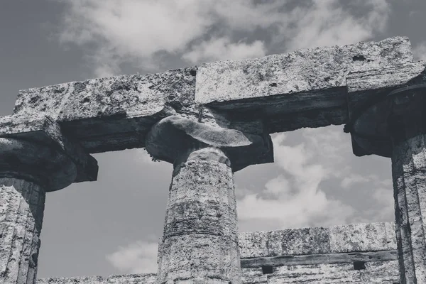 Restos Arqueológicos Paestum Salerno Itália Para Entender Conceito Cultura Turismo — Fotografia de Stock